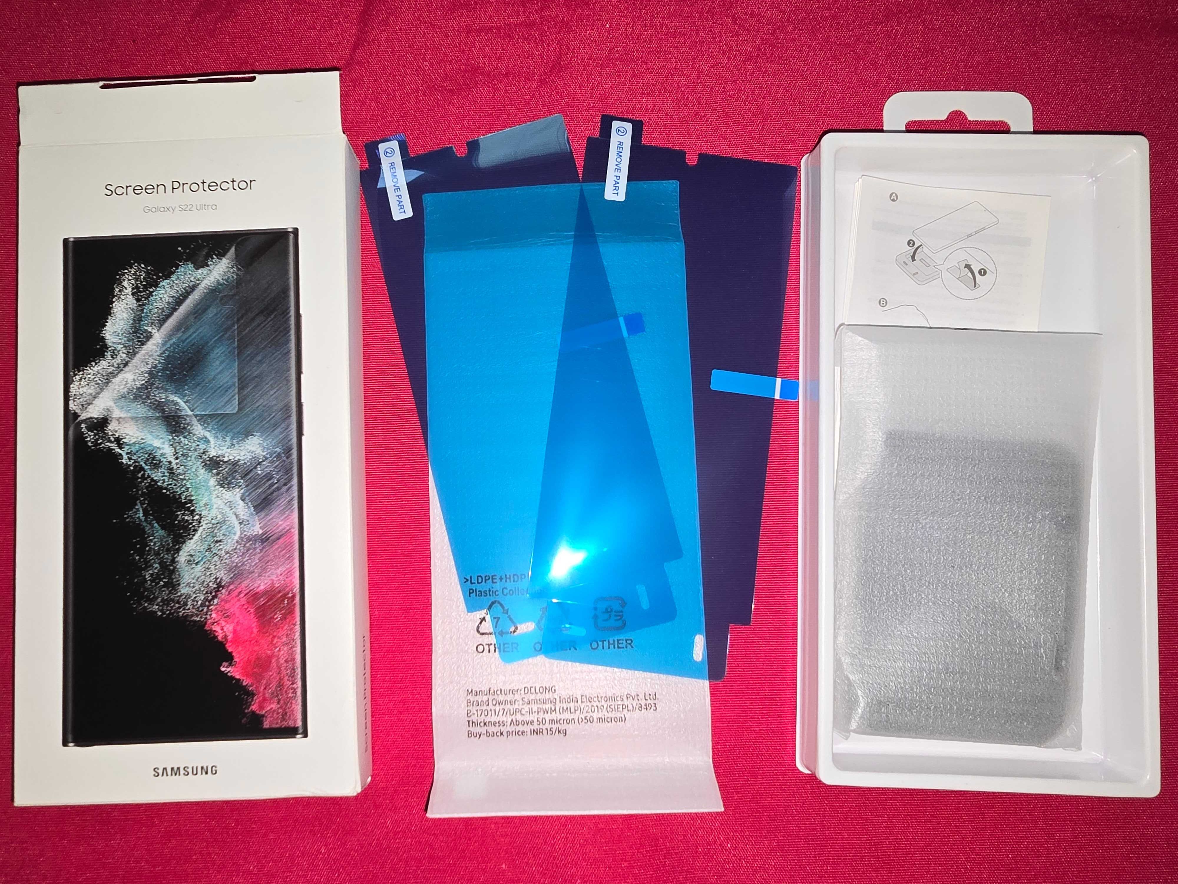 Set de 2 folii protectie display Samsung S22 Ultra - ORIGINAL SAMSUNG