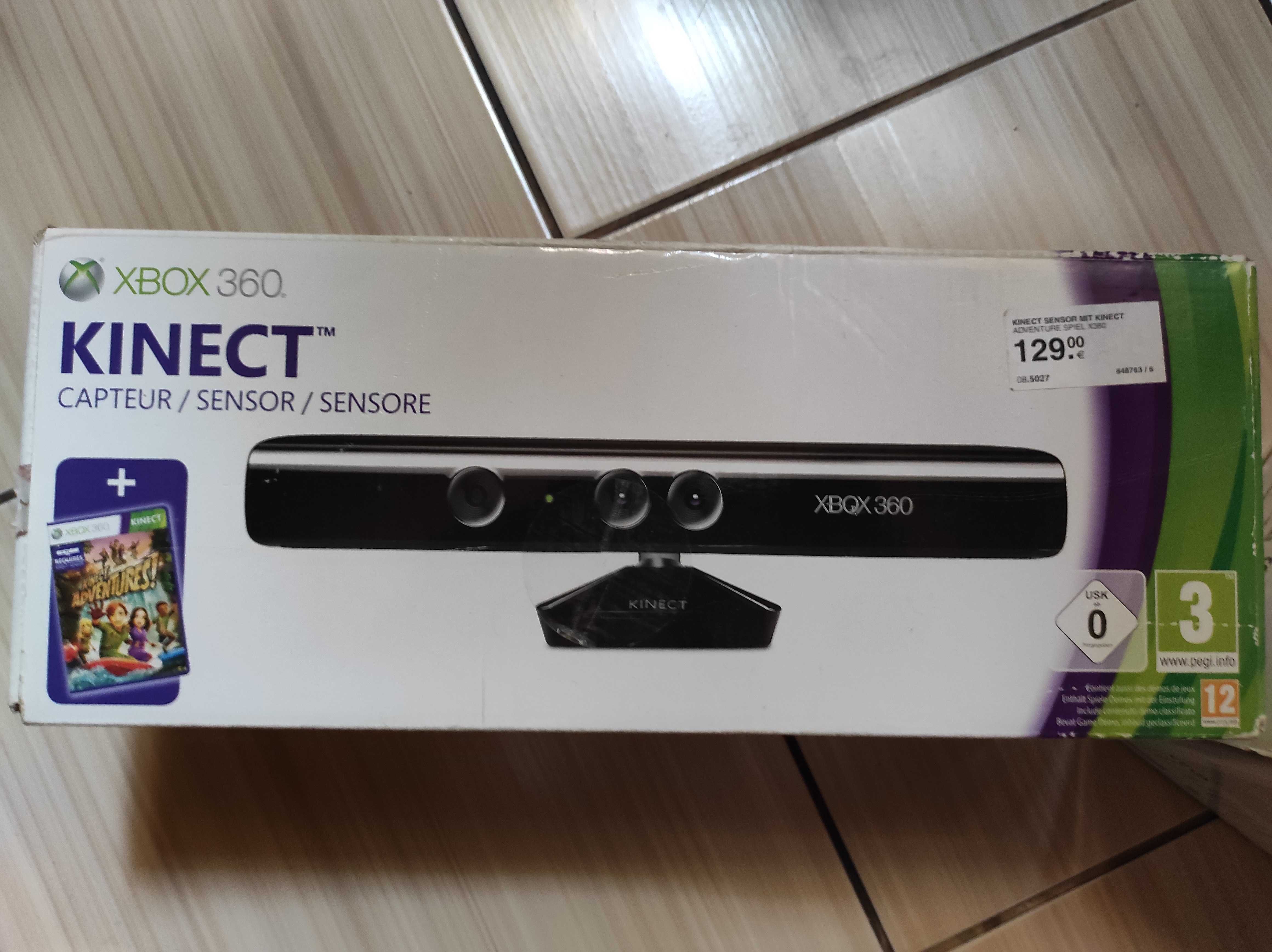 Kinect Xbox 360 original impecabil la cutie plus joc Kinect Adventures