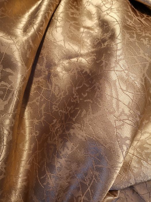 Draperii, cusute, maro deschis, lățimea 140, lungime 270 și 300 cm