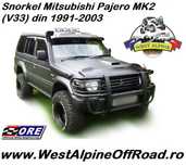 Snorkel Mitsubishi Pajero MK2 (V31) din 1991-1999 - Aripi Normale