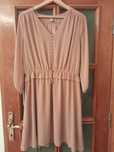 Rochie H&M, din voal, lungime medie, roz inchis