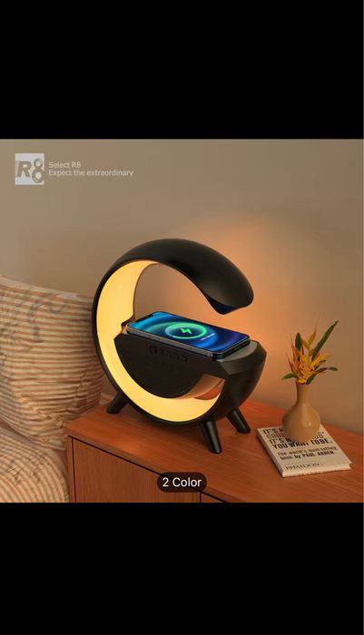 Boxa cu lumini si incarcator wireless