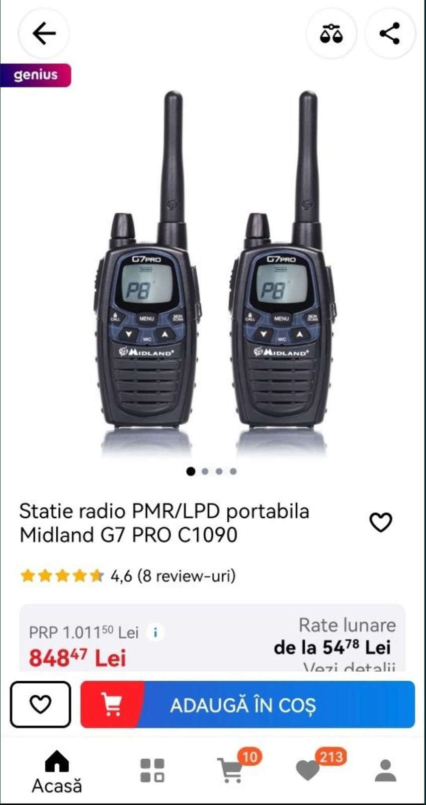 Stații radio PMR Midland G7 Pro