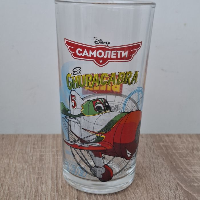 Стъклени чаши самолети Дисни - 250 мл.