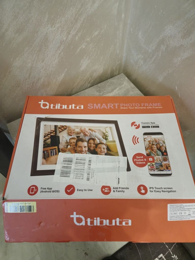 Премиум цифрова фоторамка Tibuta - 15,6-инчова 1080P WiFi рамка с тъчс