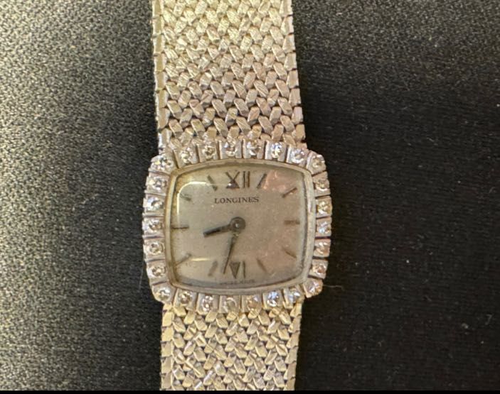 Ceas Longines aur 18 k cu diamante 38 g