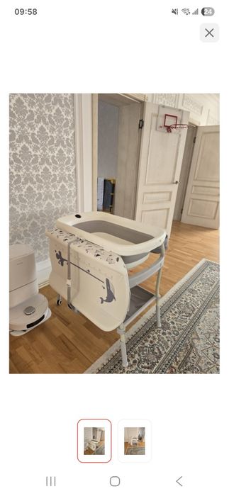 Ванночка + пеленальный столик для малыша