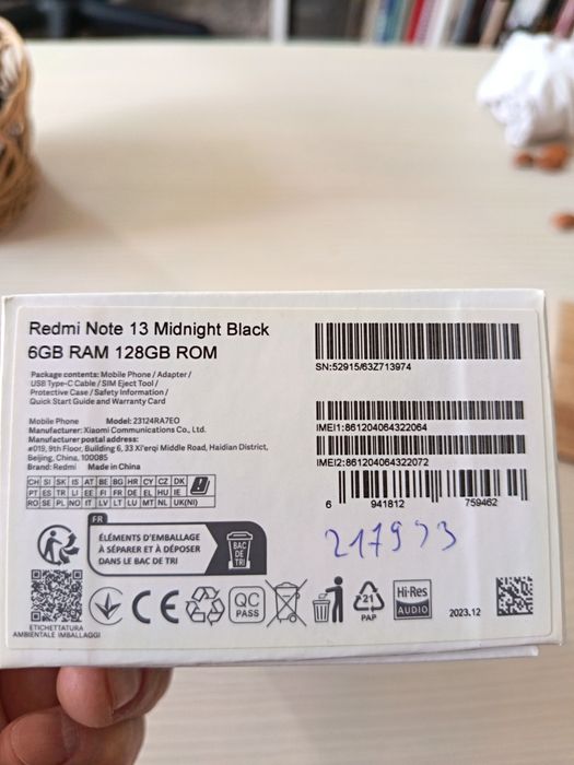 Vand Redmi Note 13