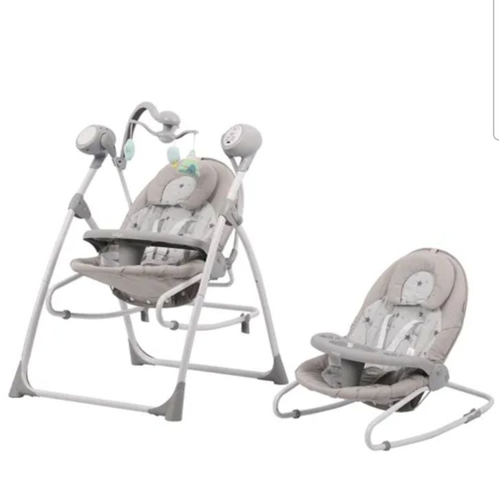 Электронные качели-шезлонг Indigo MISTY, серый