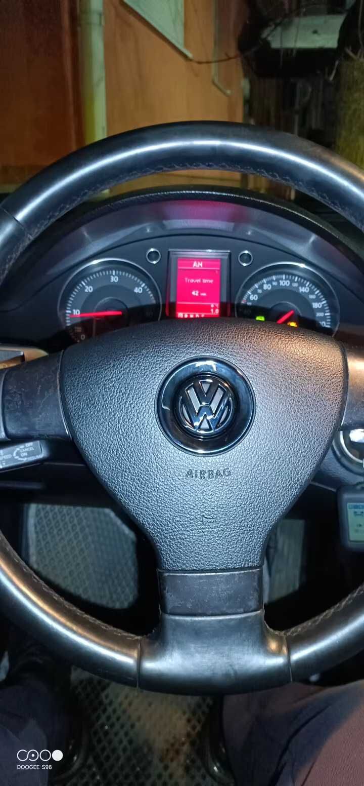 Set Emblema Sticker Volan + Inel Exterior logo VW Volkwagen, Negru Luc