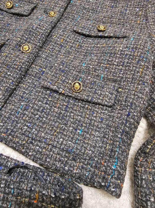 Compleu tip Chanel, fusta si jacheta - sacou, marimi XS, S, nou