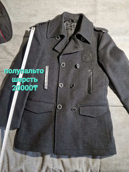 Полупальто, куртка на 10 лет, Костюм чёрный Tugi Турция 100% шерсть