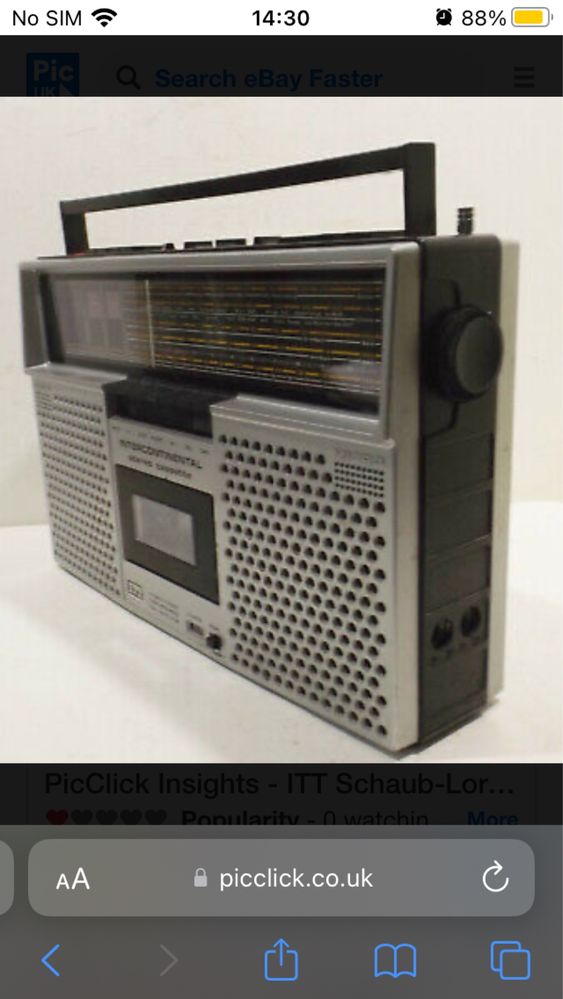 Рядко срещан модел. Радиокасетофон INTERCONTINENTAL stereo cassette