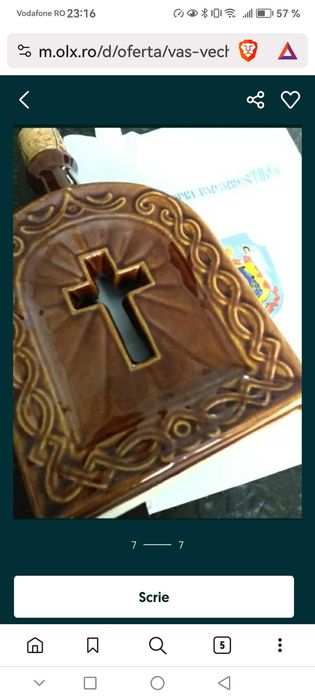 Vas si sticla aghiasma,sfesnic de podea