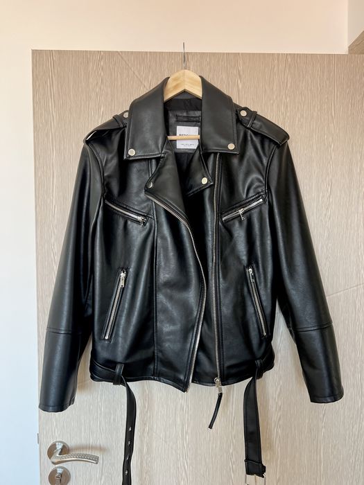 Дамско oversize/оувърсайз кожено яке Bershka/Zara
