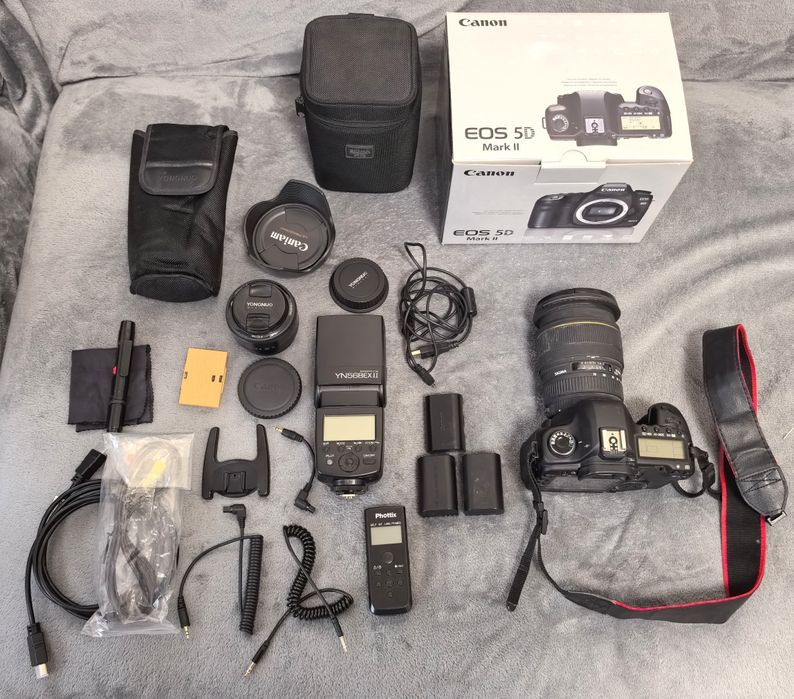 Canon 5d mark II + обективи + аксесоари