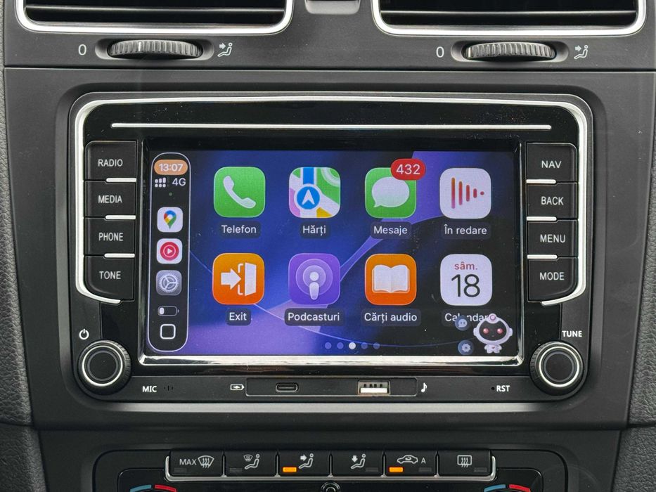4GB Navigatie Carplay Android Auto VW VOLKSWAGEN SKODA SEAT VAG RNS