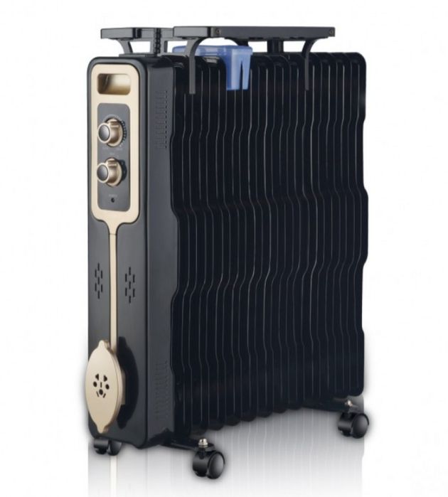 Радиатор, 2500W,13 ребра,3 степени,Поставка за дрехи,Регулируем термос