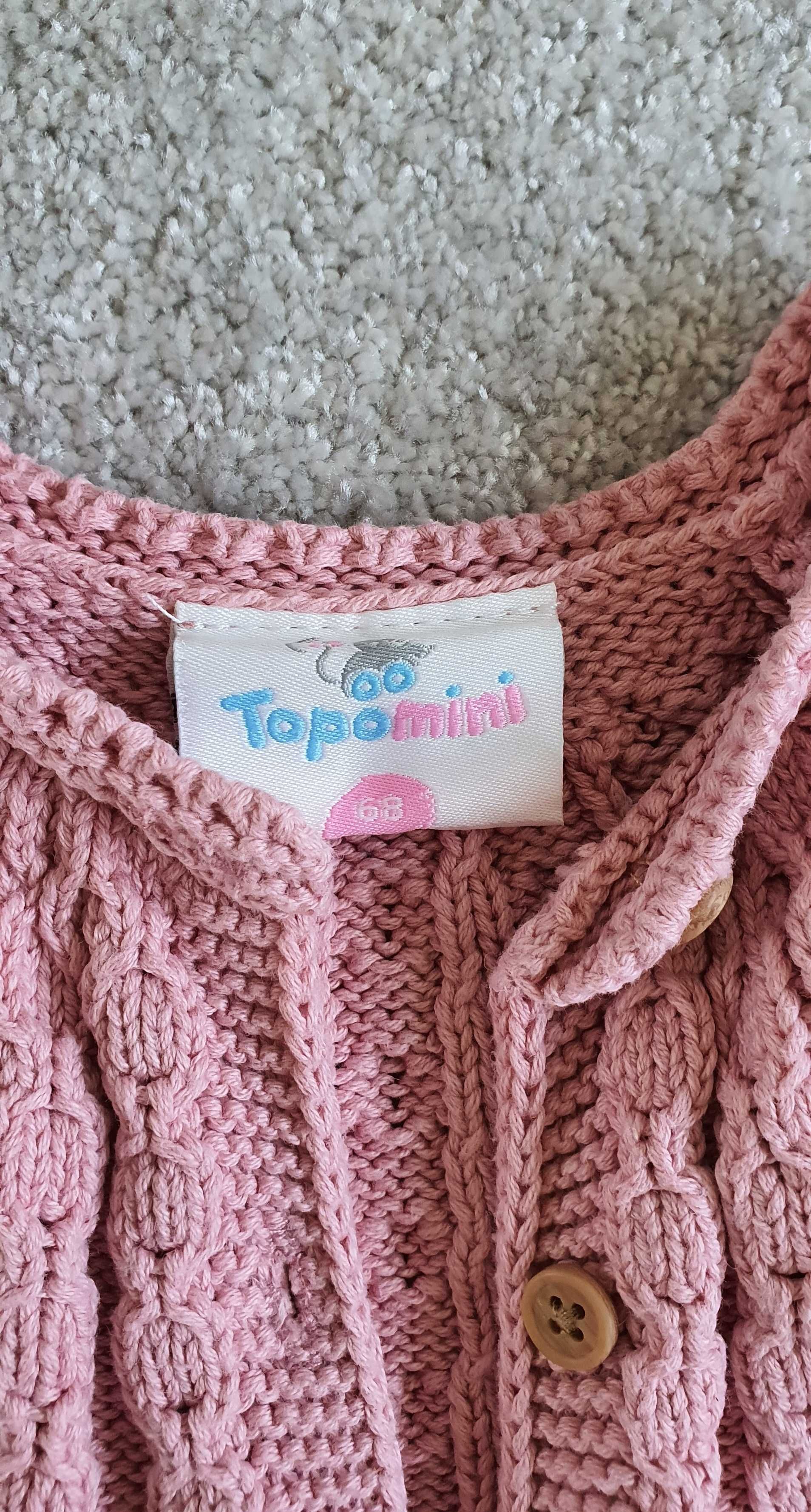 Cardigan tricotat Topomini, marimea 68, pt fetite