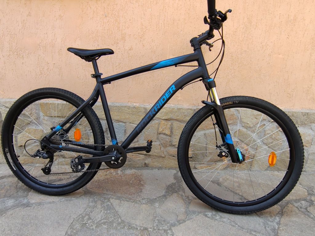 Планински велосипед Rockrider ST 120, 27,5", ЧЕРНО/СИНЬО