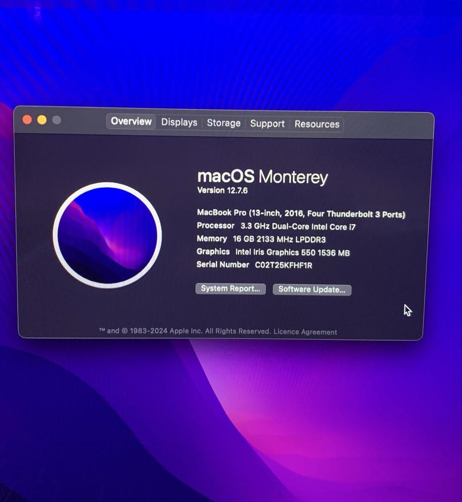 MacBook Pro 13” / Touch Bar/ i7 / 16GB 500GB SSD Много добро състояние