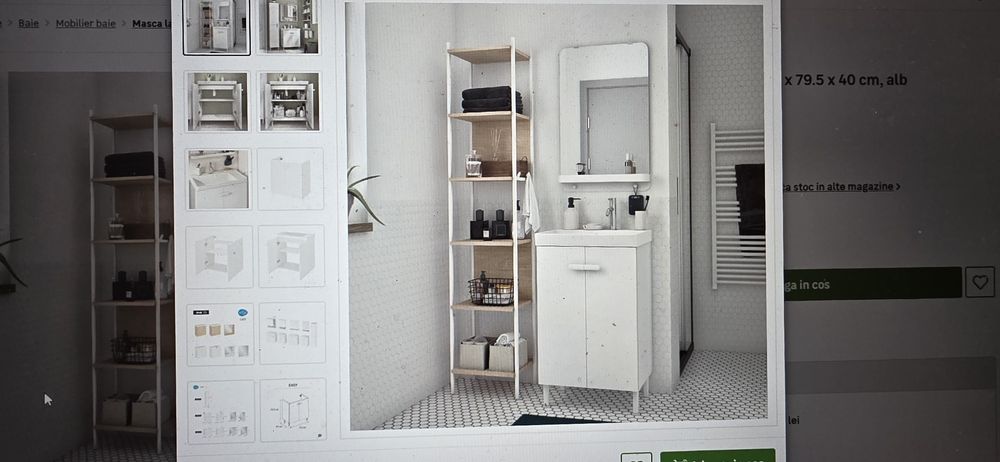 Baza +lavoar+baterie Sensea mobilier baie