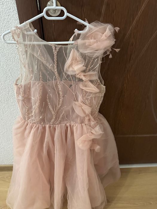 Официална розова рокля