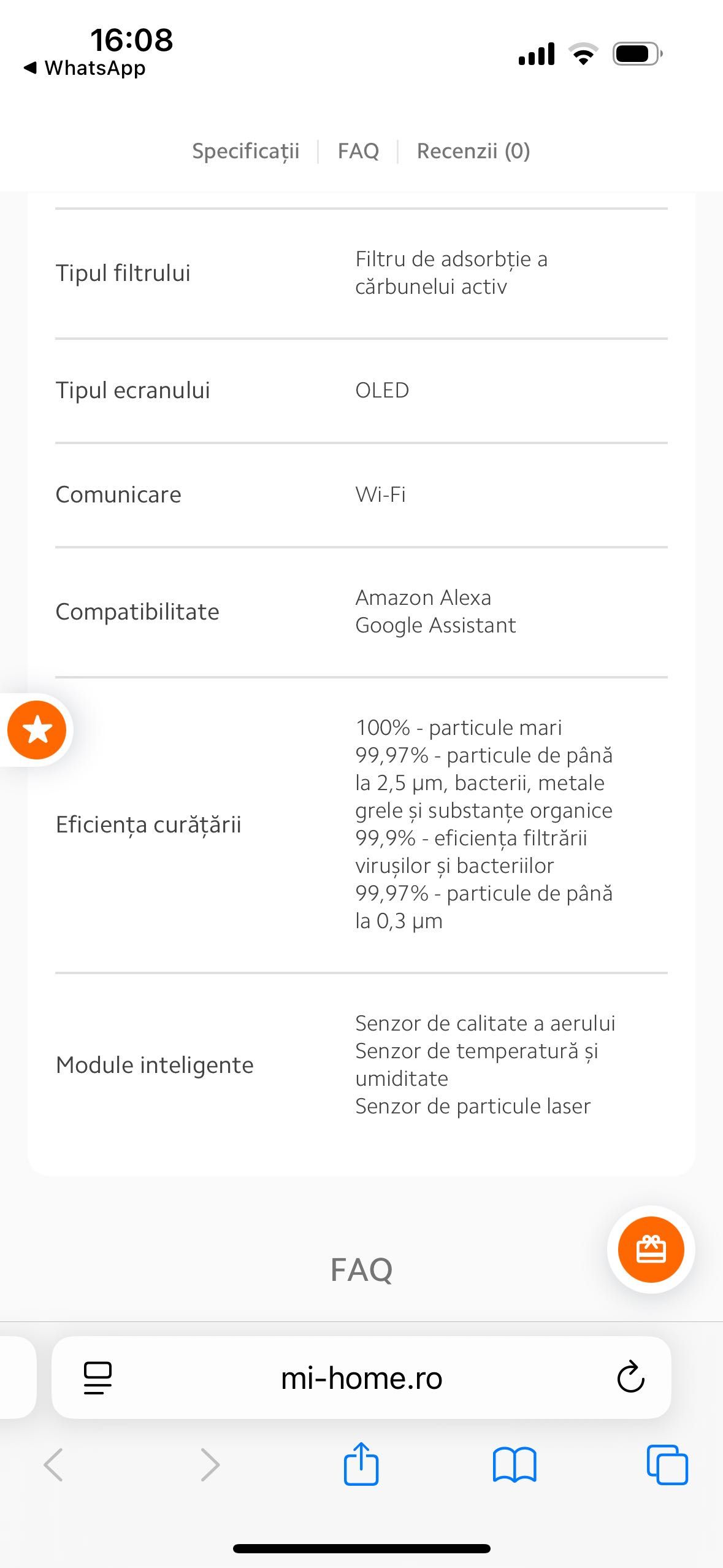 Purificator aer Mi Air Purifier Pro H