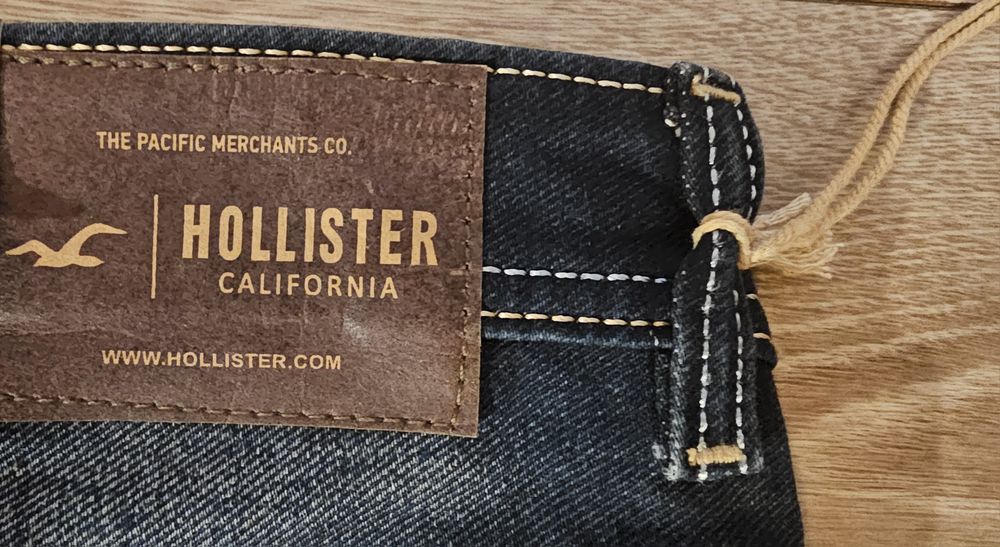 Blugi Hollister denim basics italian Selvedge W30 L34 noi cu eticheta