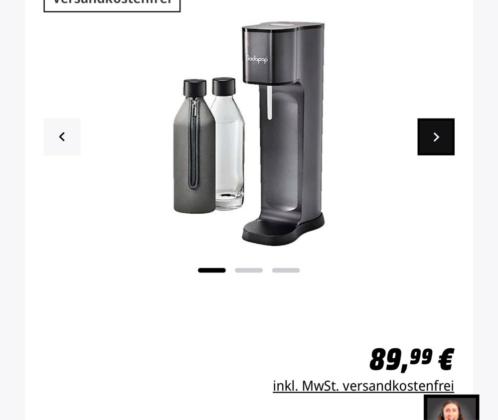 Машина за сода Sodapop Joy Prestige, 2 стъклени бутилки и CO2 цилиндър