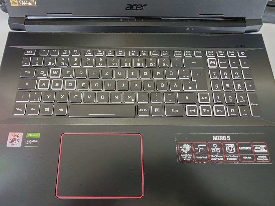 Acer Nitro 5 AN517 (17.3" 144Hz)-i7Gen10,GTX1660Ti-DEFECT/PIESE