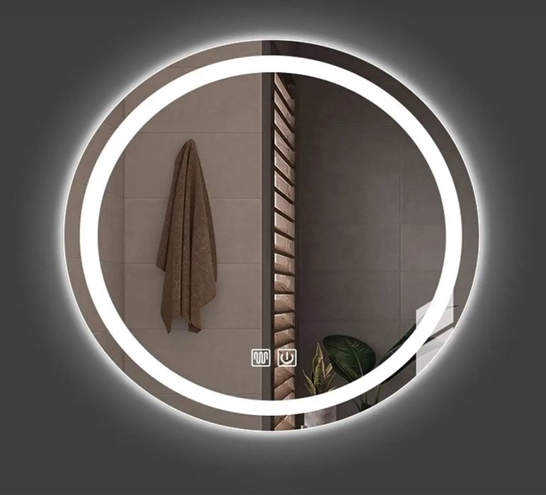Oglinda inteligenta LED baie rotunda 70 cm