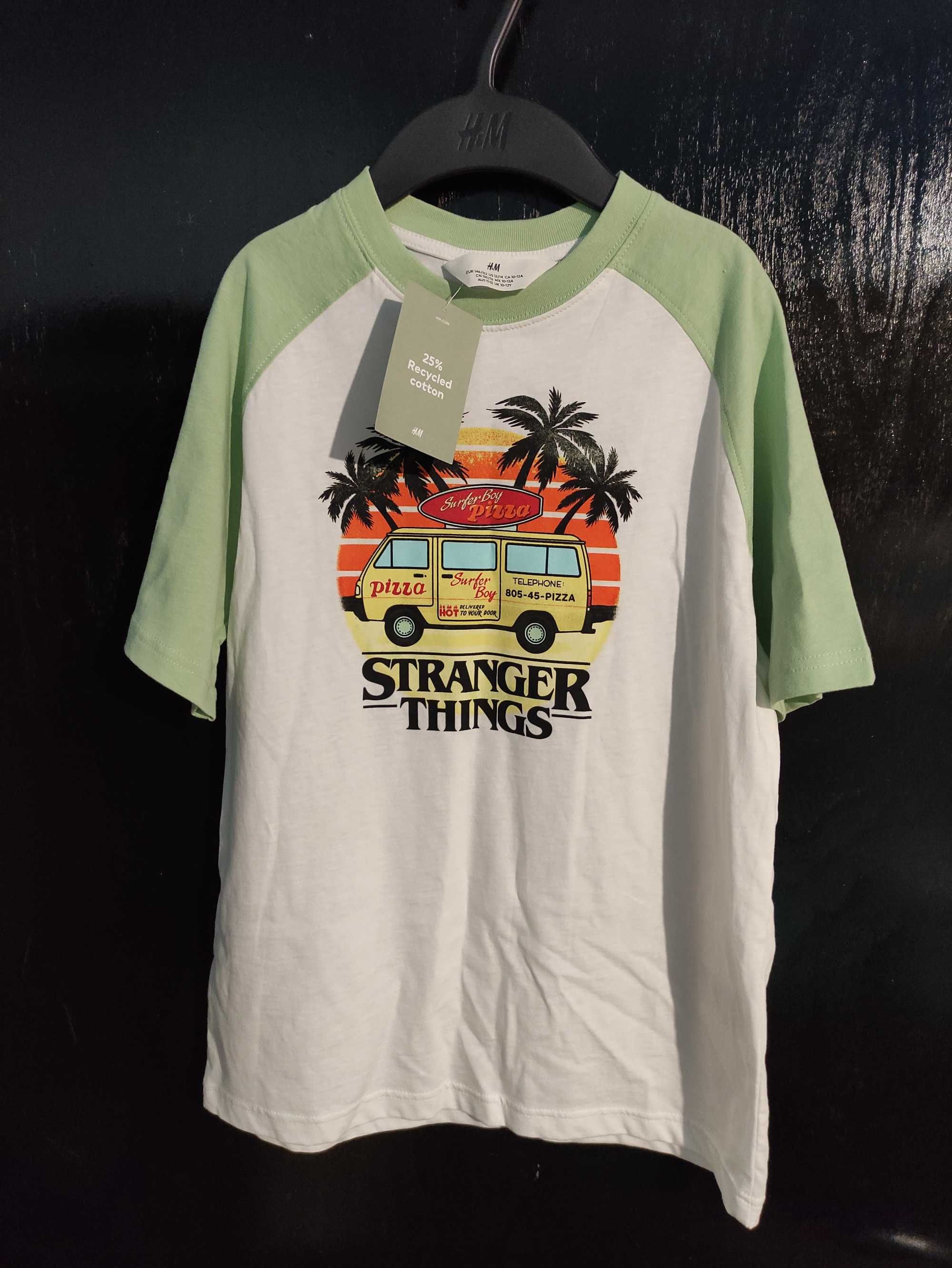 Памучна тениска за тийнейджър H&M / Stranger things, размер 146/152