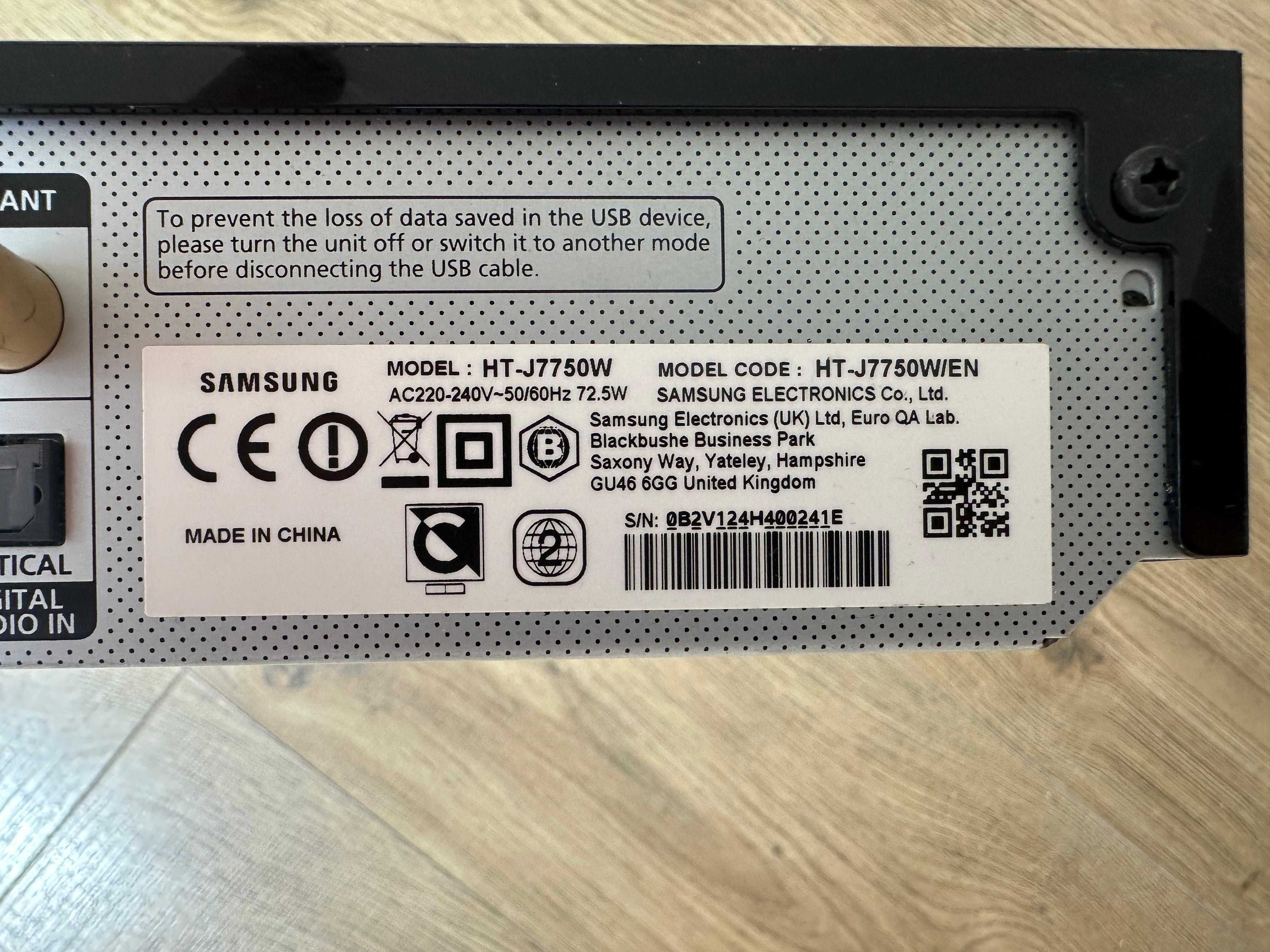 Sistem Home Cinema Samsung HT-J7750W, 7.1 Canale, Wi-Fi, Blue Ray 3D