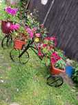 Suport de flori, model bicicleta