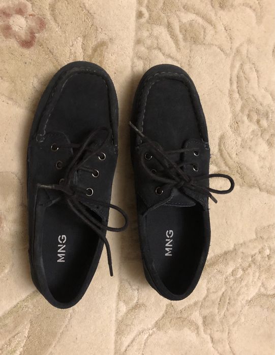 Mocasini din piele intoarsa Mango, marime 31