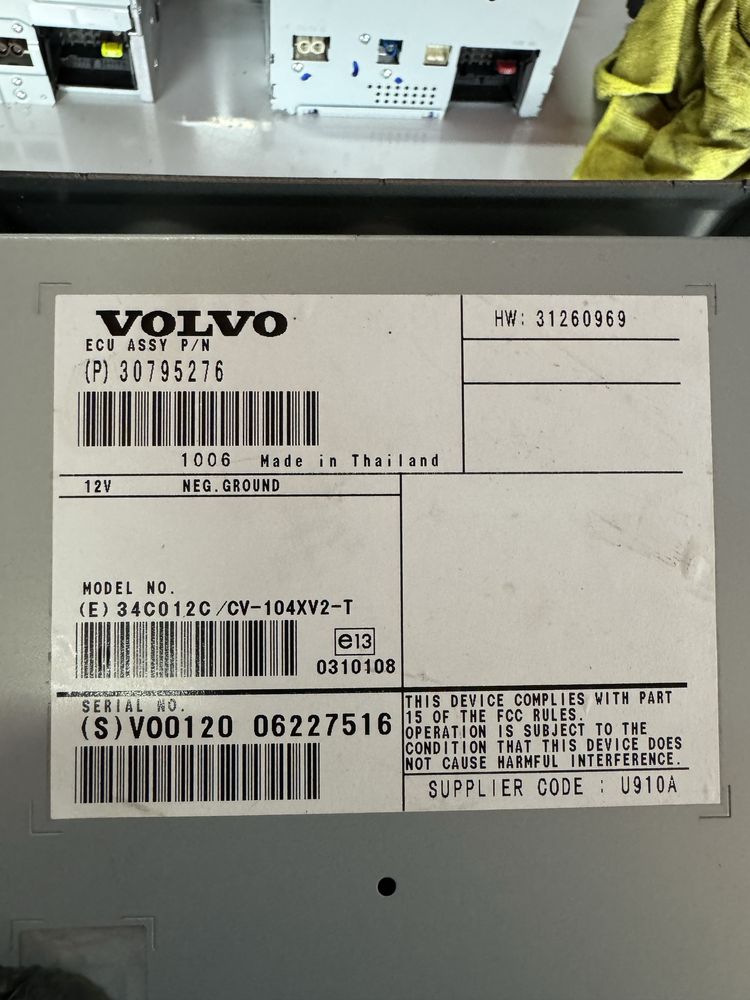 Statie audio Volvo S60 V60 XC60 cod: 30795276 VERIFICATA GARANTIE