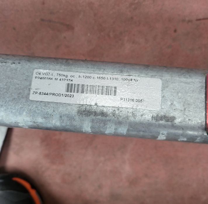 Punte rigida 750kg Knott osie remorca