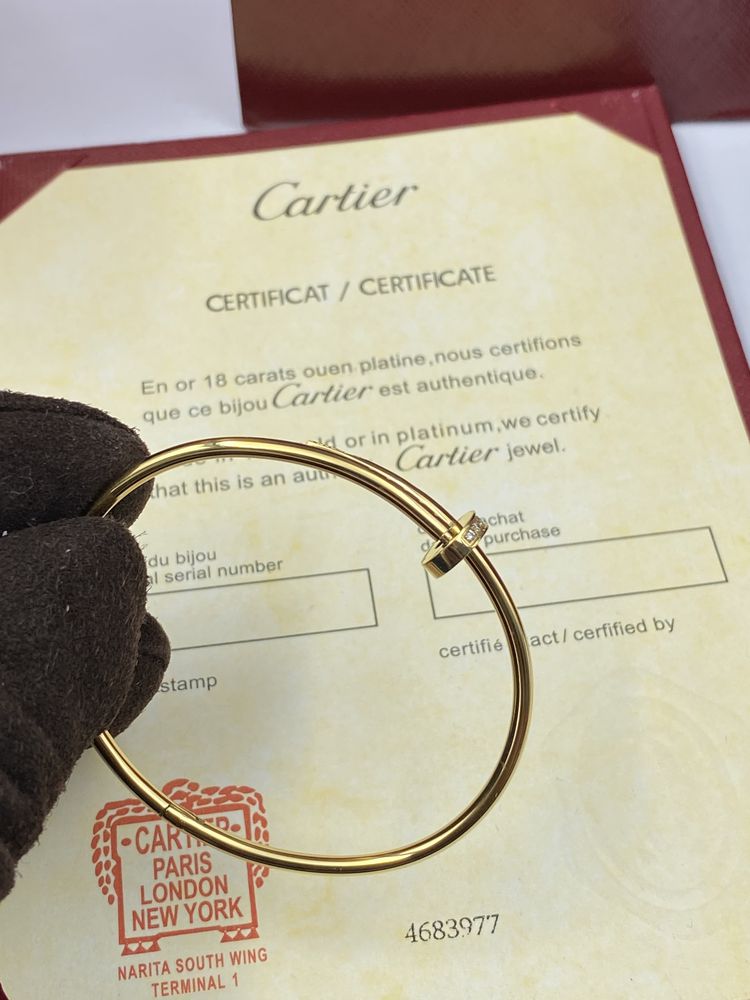 Brățară Cartier Clou 16 Gold 750 Diamond Full Box