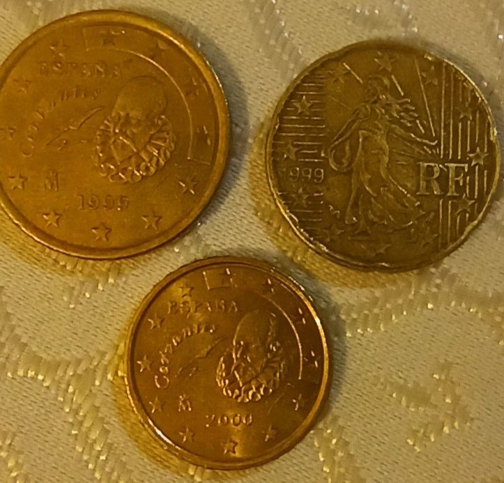 Евро центове, монети от 1999 година и 2000 година