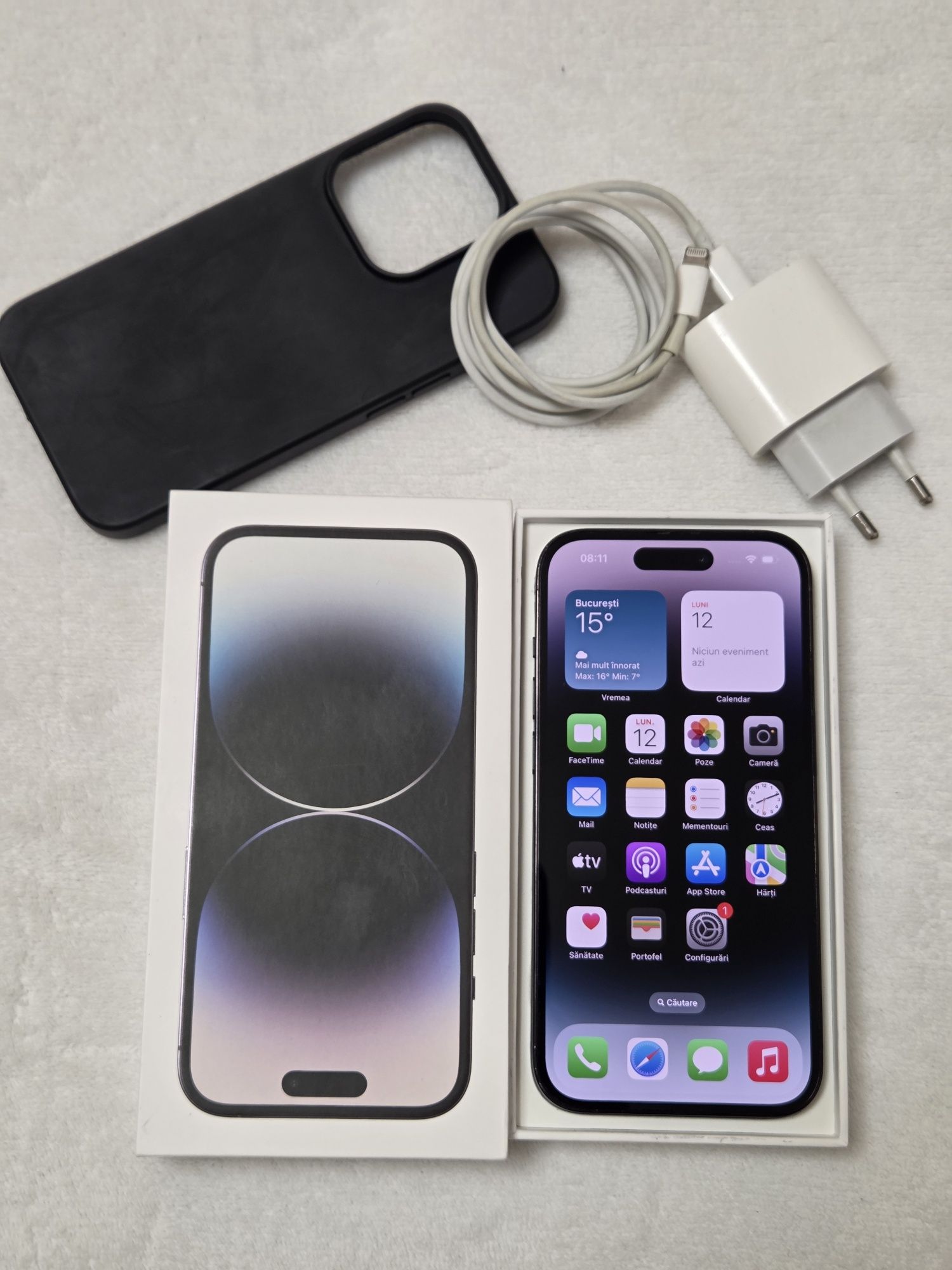 Iphone 14 pro  Black 128GB baterie 87% ,Full box