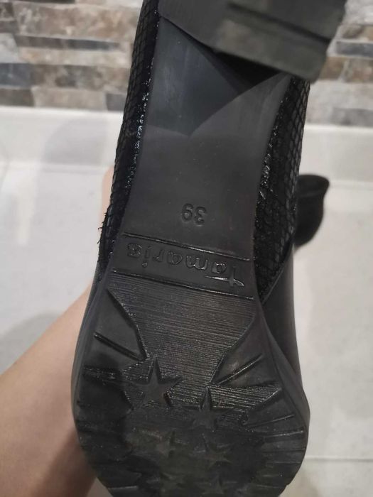 Дамски кожени  боти на ток Tamaris