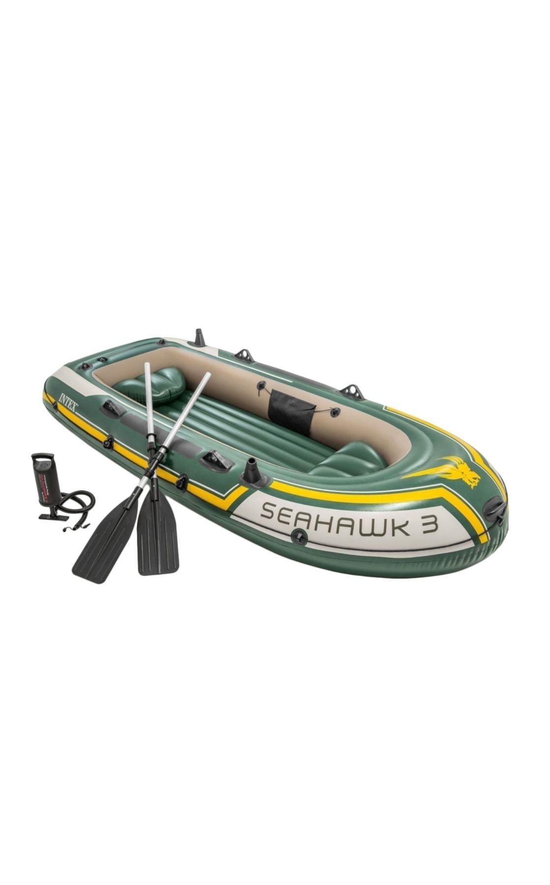 Надуваема лодка Intex Seahawk 3, Помпа + Включени гребла, 2.95 x 1.37