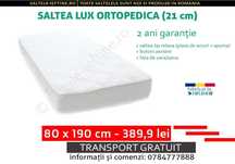Saltea 80x190 Lux Ortopedica cu livrare gratuita (+alte 33 dimensiuni)