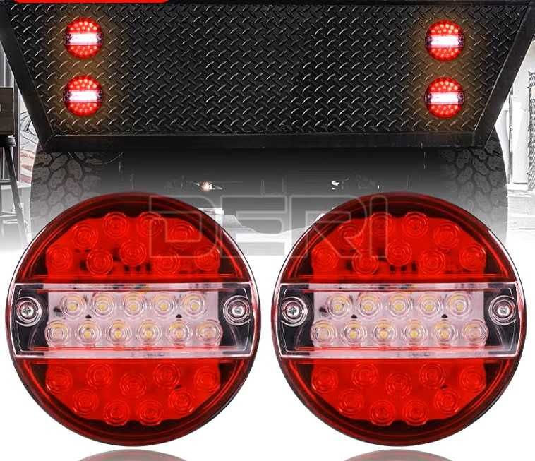 Стоп LED №3949-1 тип хамбургер12V ЧЕРВЕНО-БЕЛИ ЗАДНИ СТОП СВЕТЛИНИ
