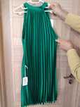 Rochie plisata verde smarald