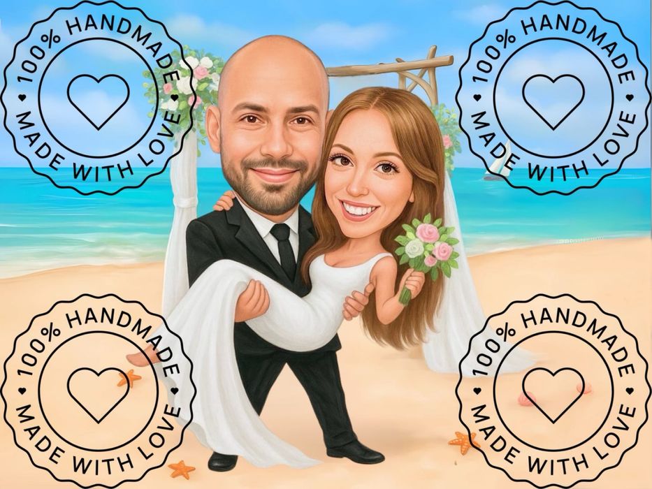 Карикатура! До 24h от 30лв!+ПОДАРЪК персонализирана картичка !