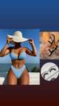 Costum de baie baby blue+șlapi+gene
