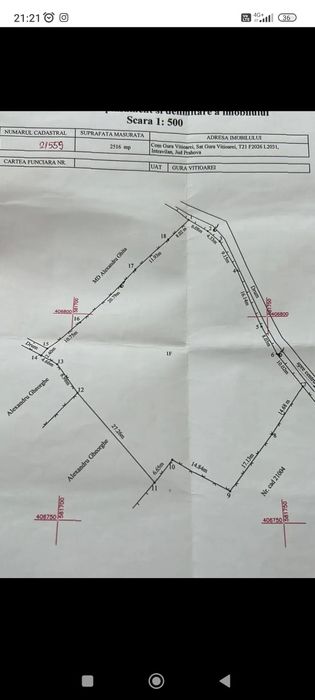 Teren intravilan 2512 Gura Vitioarei