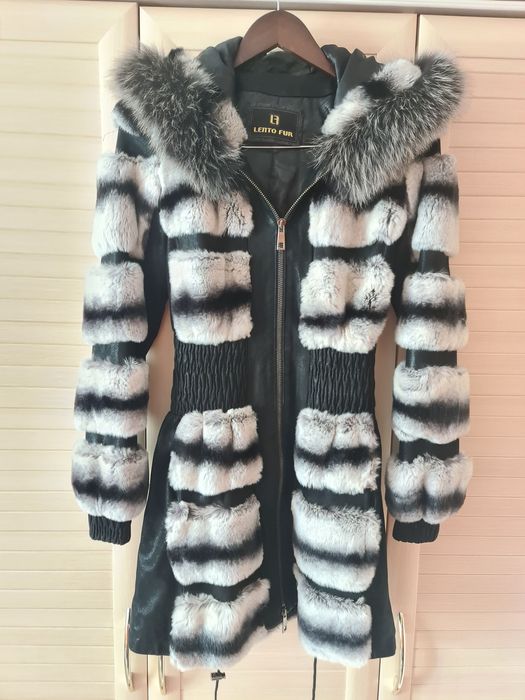 Шуба из кролика под шиншиллу Rex